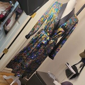 Michaels Vibrant Floral Satin Kimono